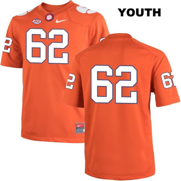 Youth Clemson Tigers #62 David Estes Stitched Orange Authentic Nike No Name NCAA College Football Jersey MHF1146JC